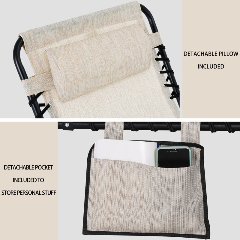 Sol 72 Outdoor™ Mayra 74" Long Reclining Single Chaise Lounge with